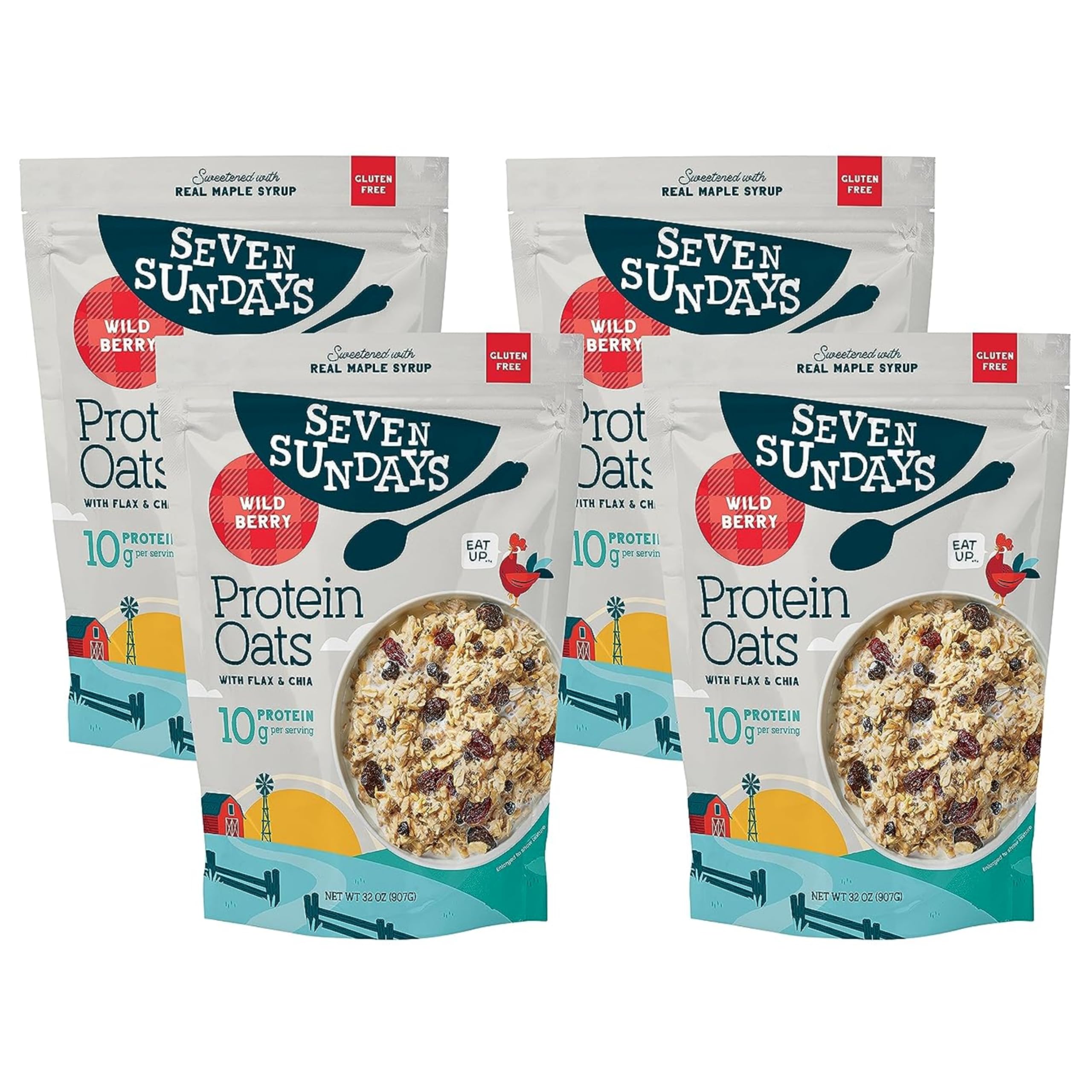 Seven Sundays Protein Oats Wildberry bowl – real berries for a filling breakfast