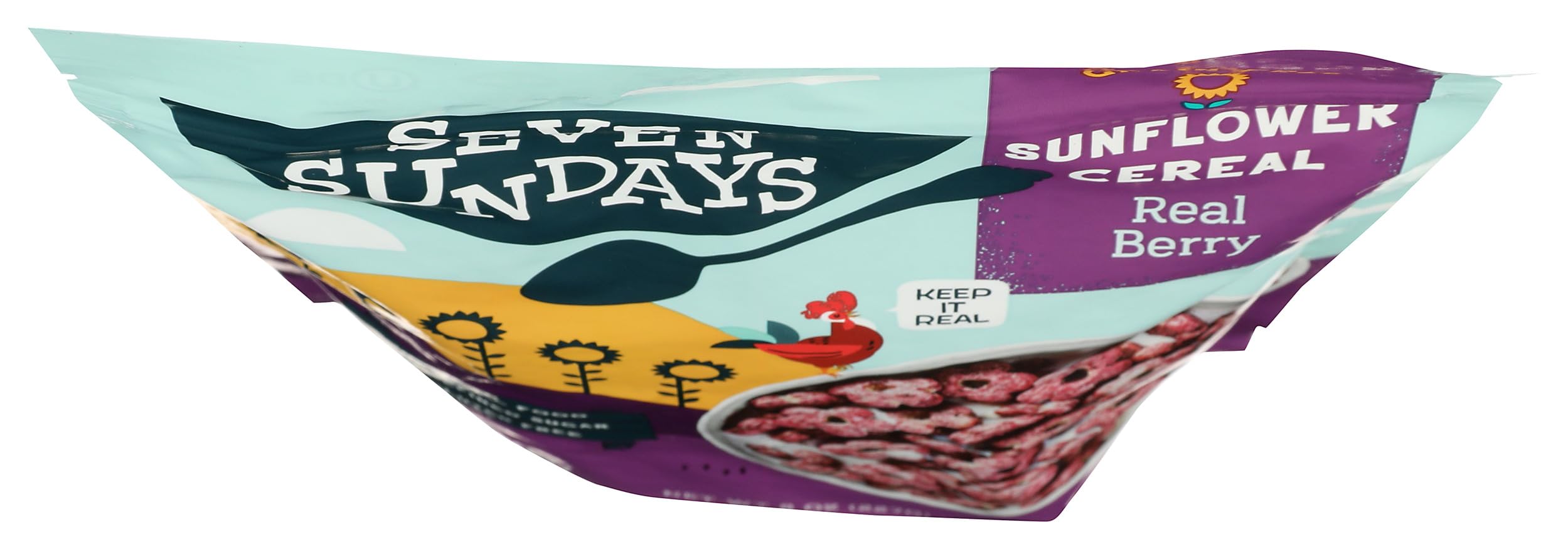 Seven Sundays Real Berry ingredients, grain-free mix with upcycled protein.