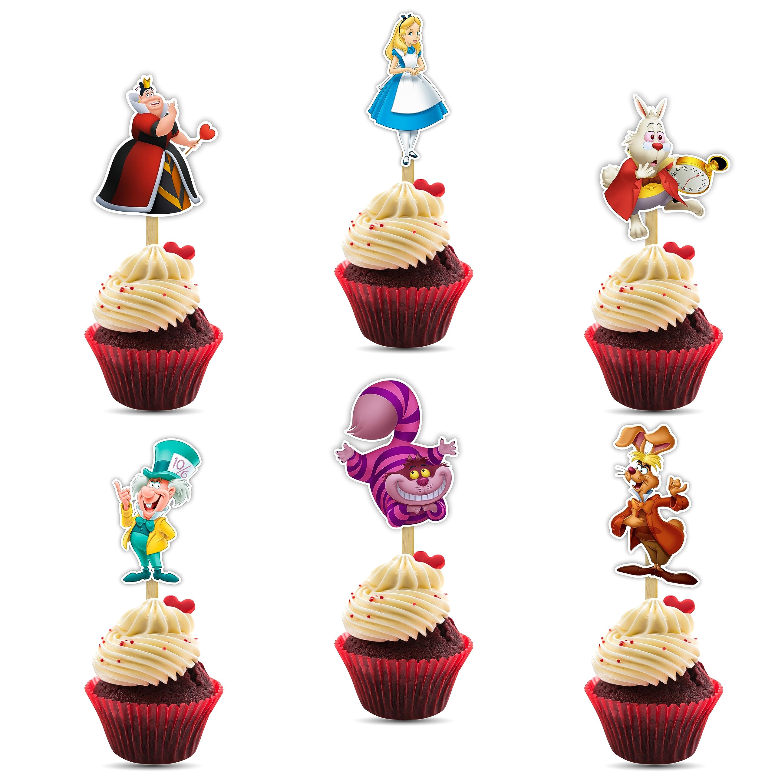 Seyal Alice in Wondrland teacups cupcake topper adds whimsy to desserts.