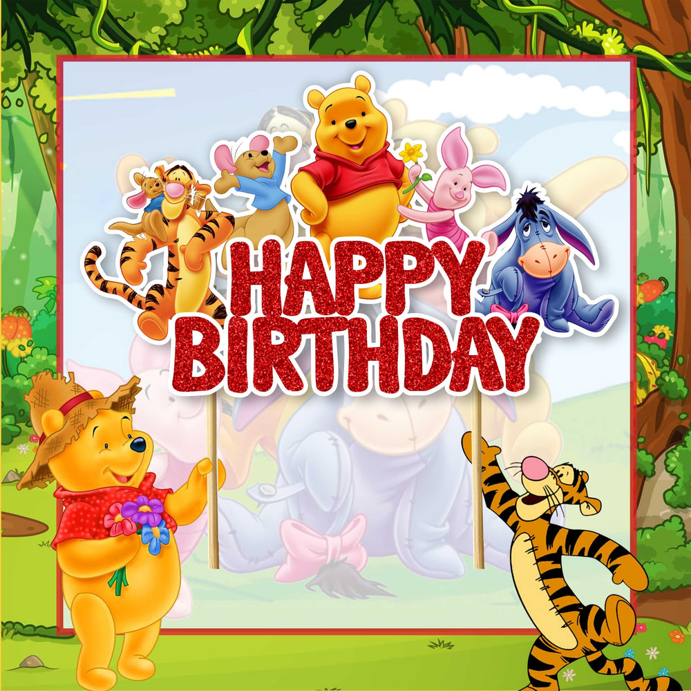 Seyal Winie The Pooh topper on cake with durable base
