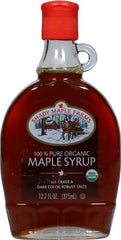 Shady Maple Farm glass bottle with pour spout on table