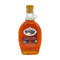 Shady Maple Farm maple syrup gluten-free label confirms safe allergen-conscious topping.
