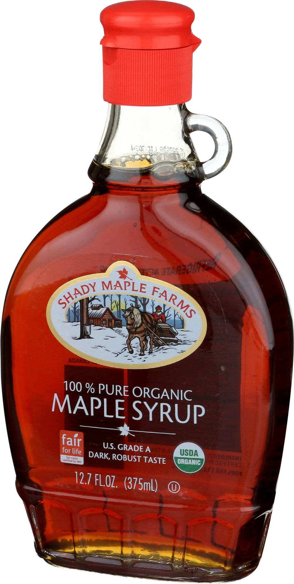 Shady Maple Farm label detail showing Grade A status