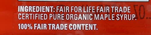 Shady Maple Farm Organic Grade A maple syrup bottle on display
