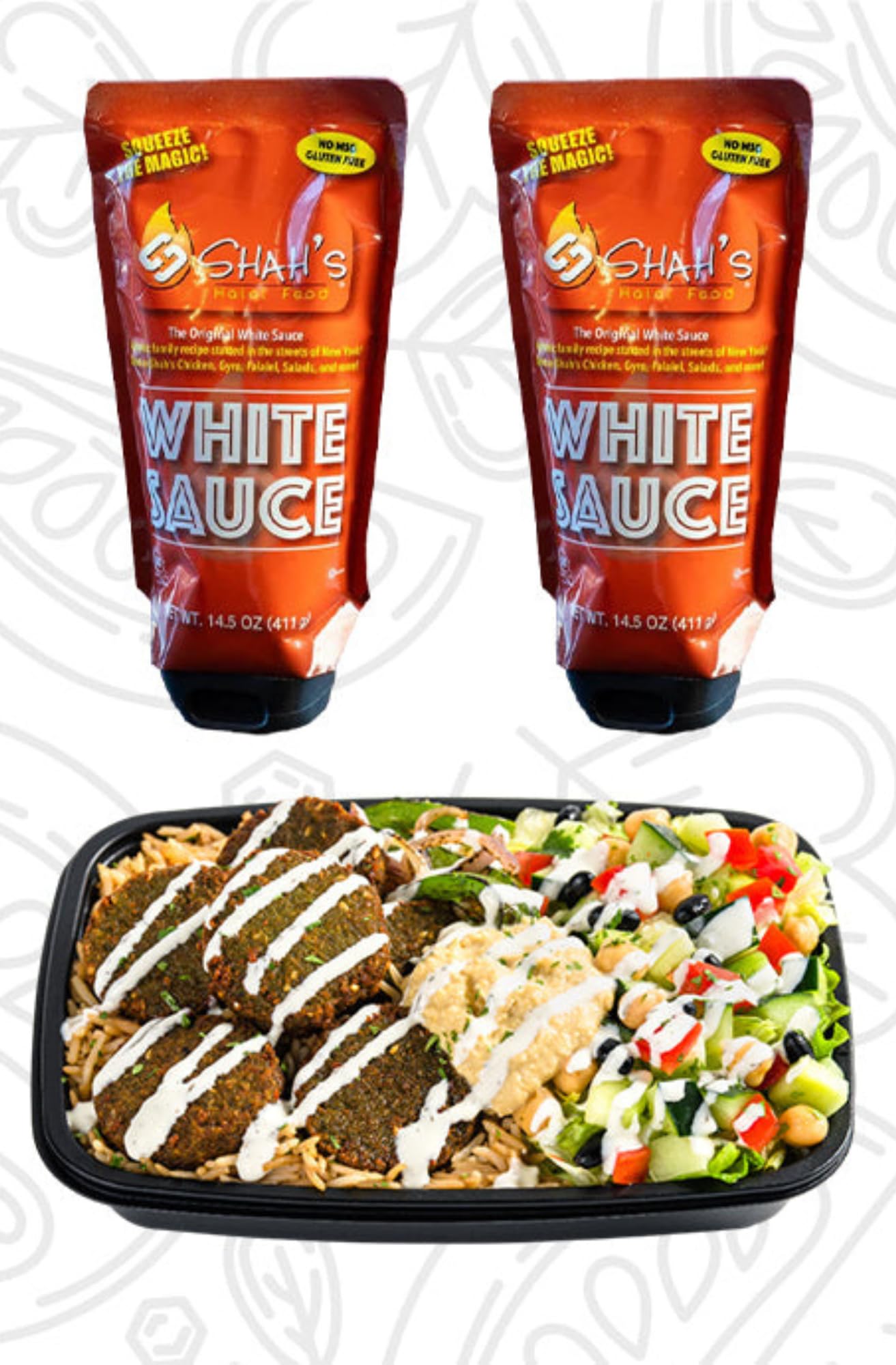SHAH'S HALAL FOOD White Sauce ready for meal prep and dipping.