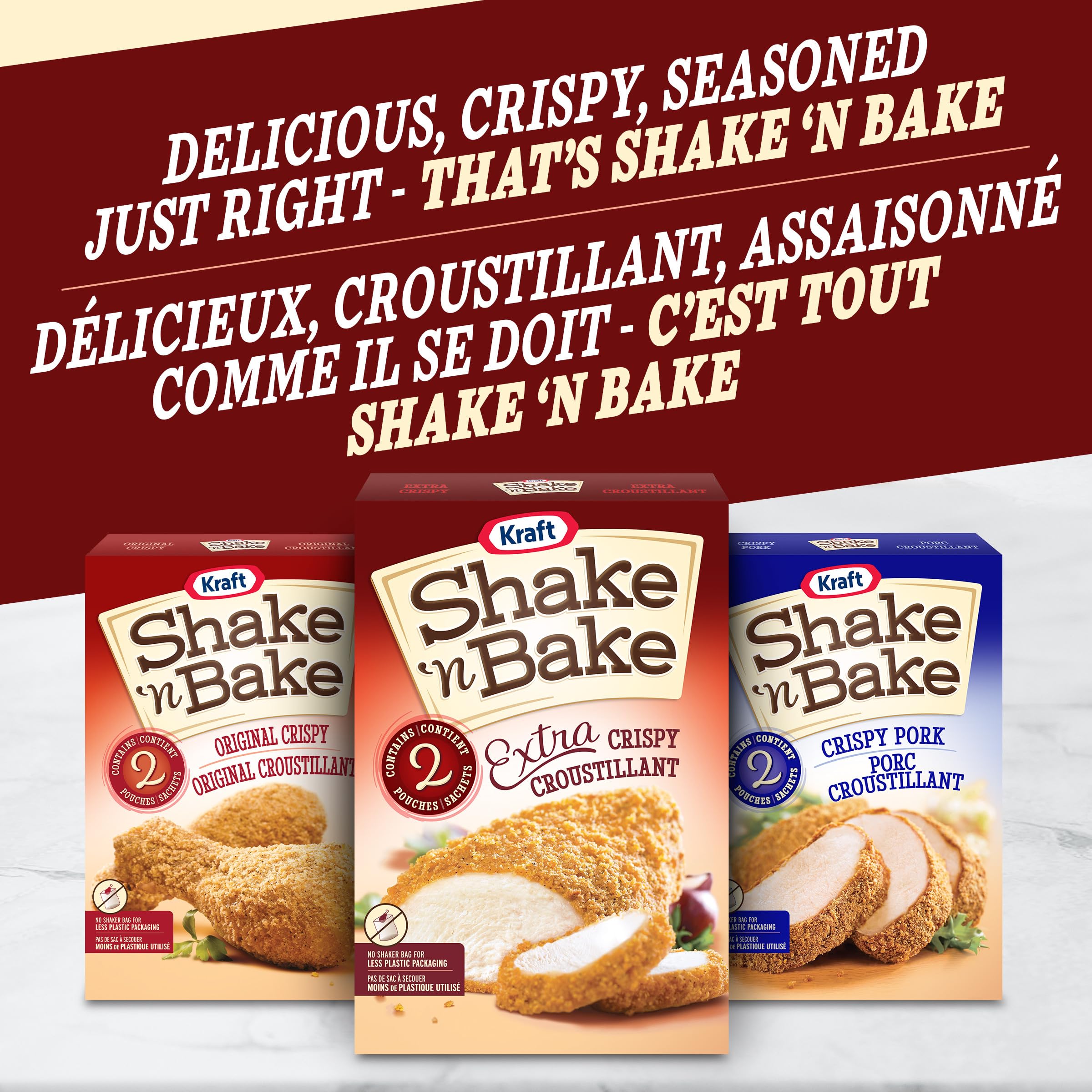 SHAKE'N BAKE Box imported from Canada with flavors