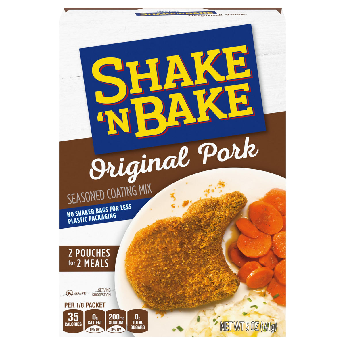 SHAKE'N BAKE Original Pork coating packaging ready to season pork for easy weeknights.