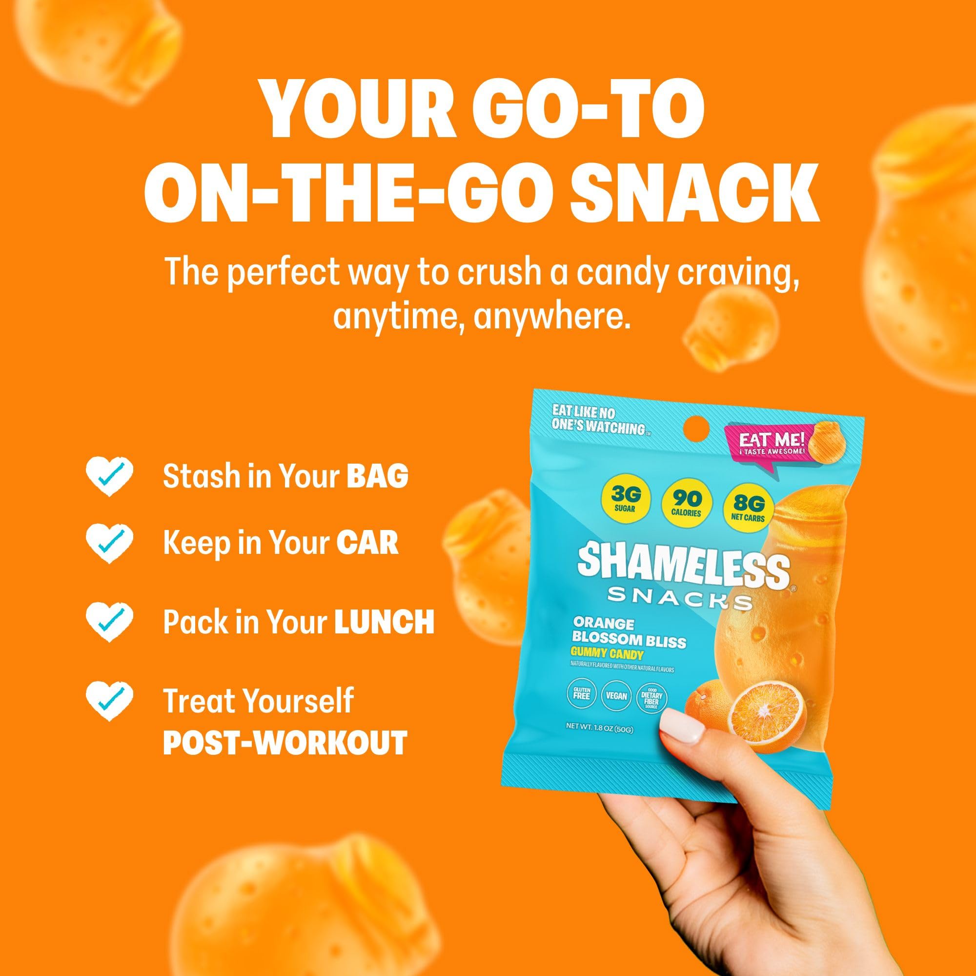 Shameless gummy serving to share with kids and adults alike.