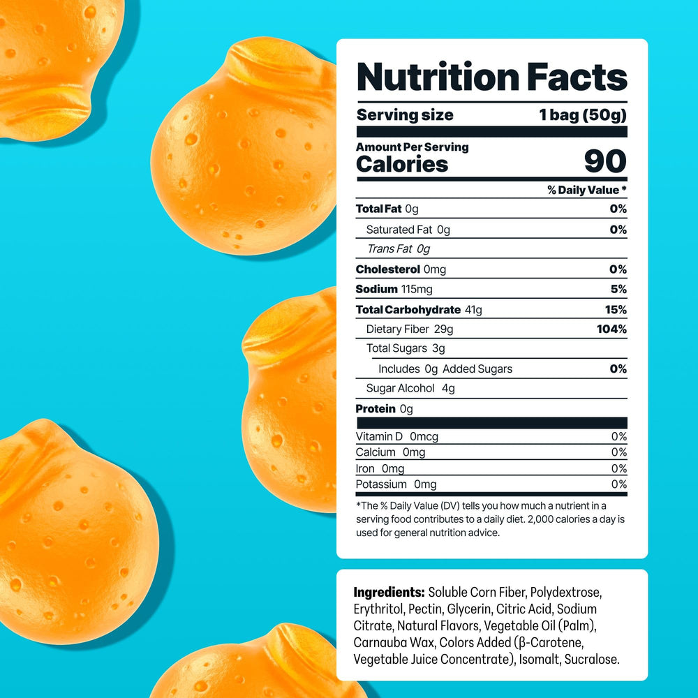 Shameless gummy packaging highlights single-serve portions for on-the-go snacking.