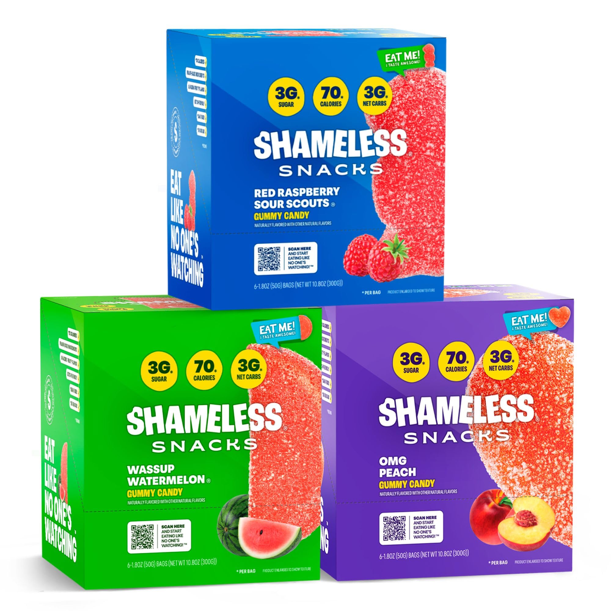 Shameless Snacks Fan Favorites Bundle packshot showcasing keto-friendly gummies for smart snacking