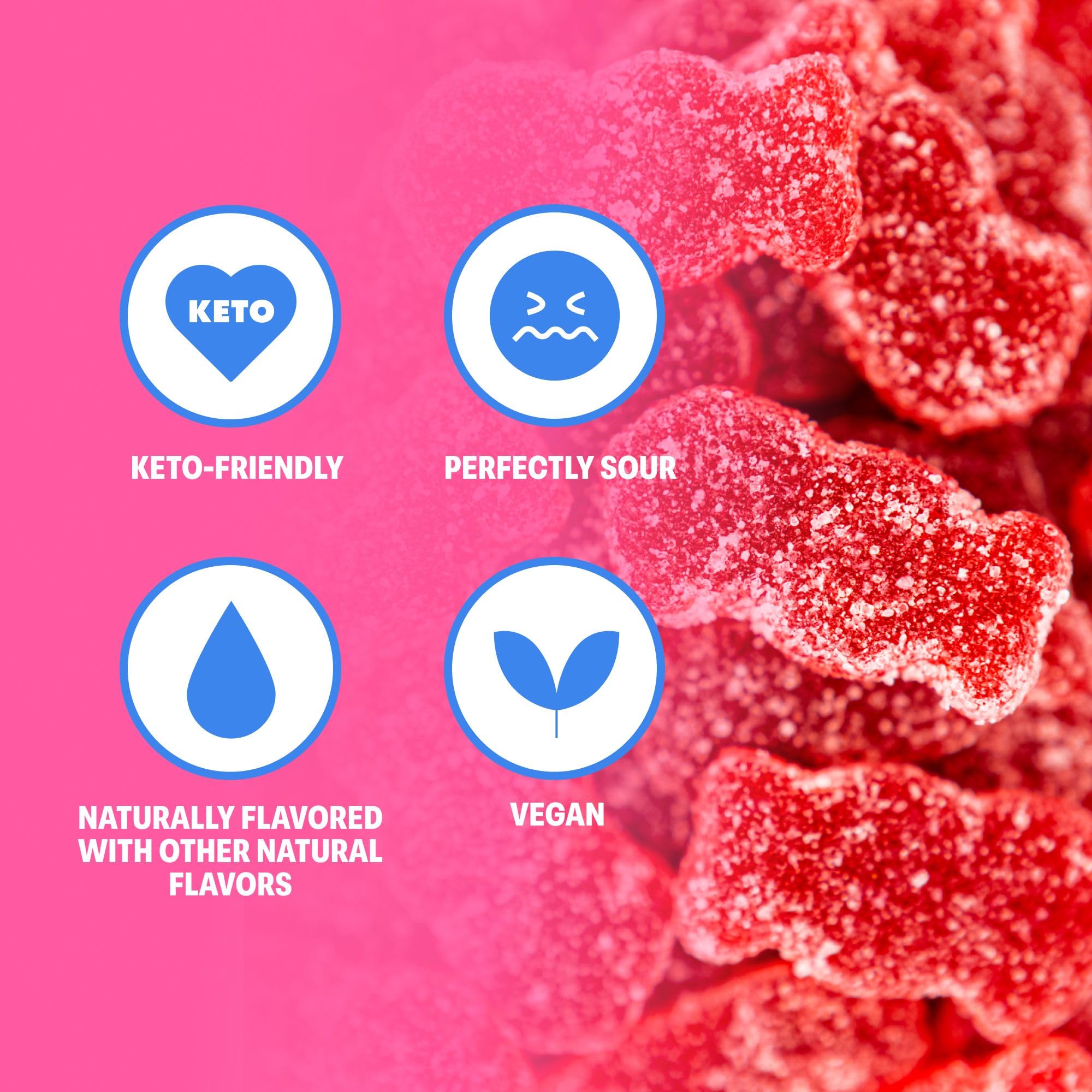 Shameless Snacks red raspberry sour pack mockup conveys vegan-friendly candy choice.