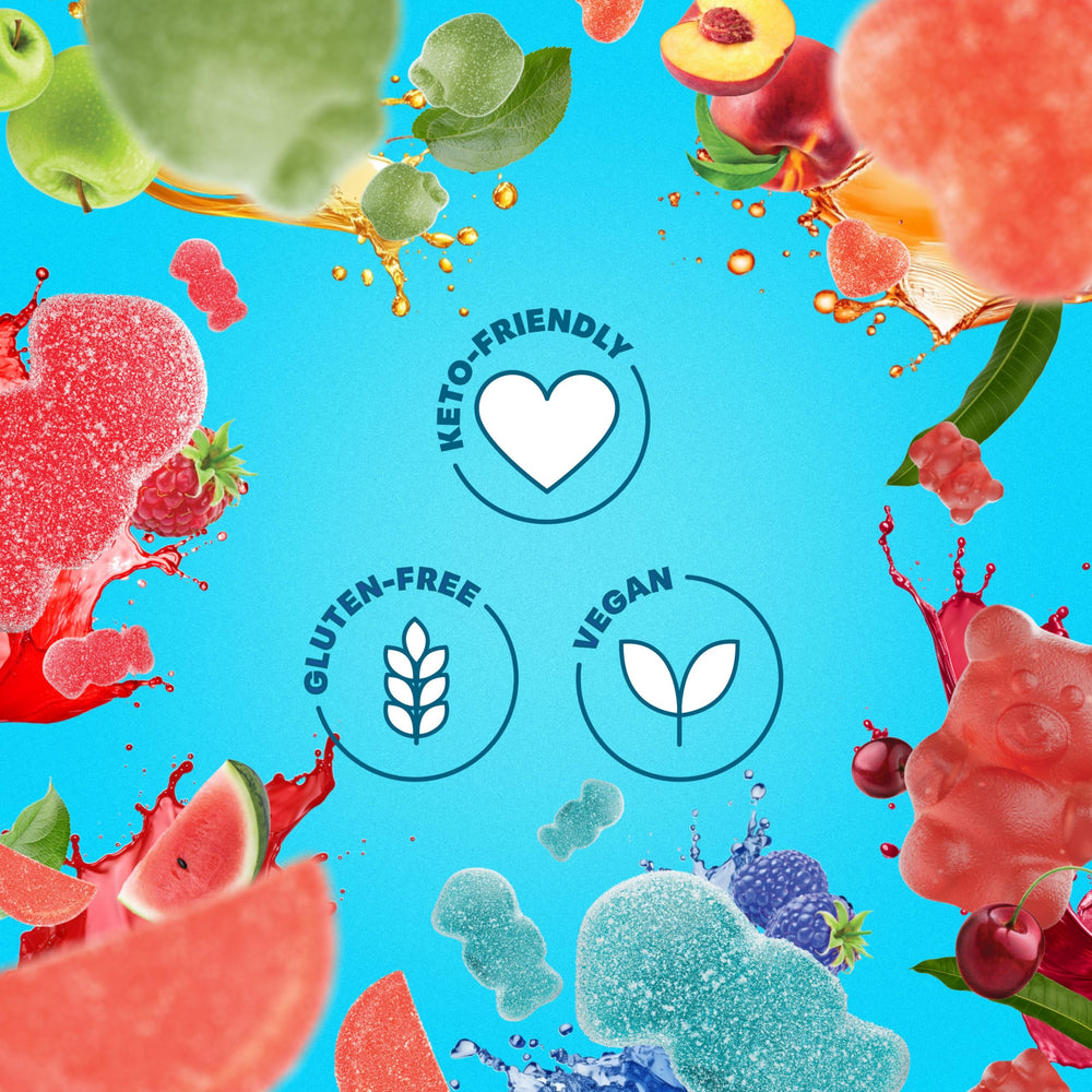 Shameless Snacks red raspberry gummies: intense flavor, minimal sugar.