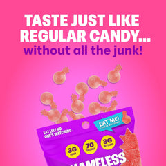 Six-pack box of Shameless Snacks Sour Cherry Bomb for convenient on-the-go snacking.
