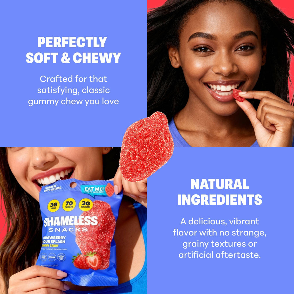 Gummies in a gym bag for a post-workout bite with style.