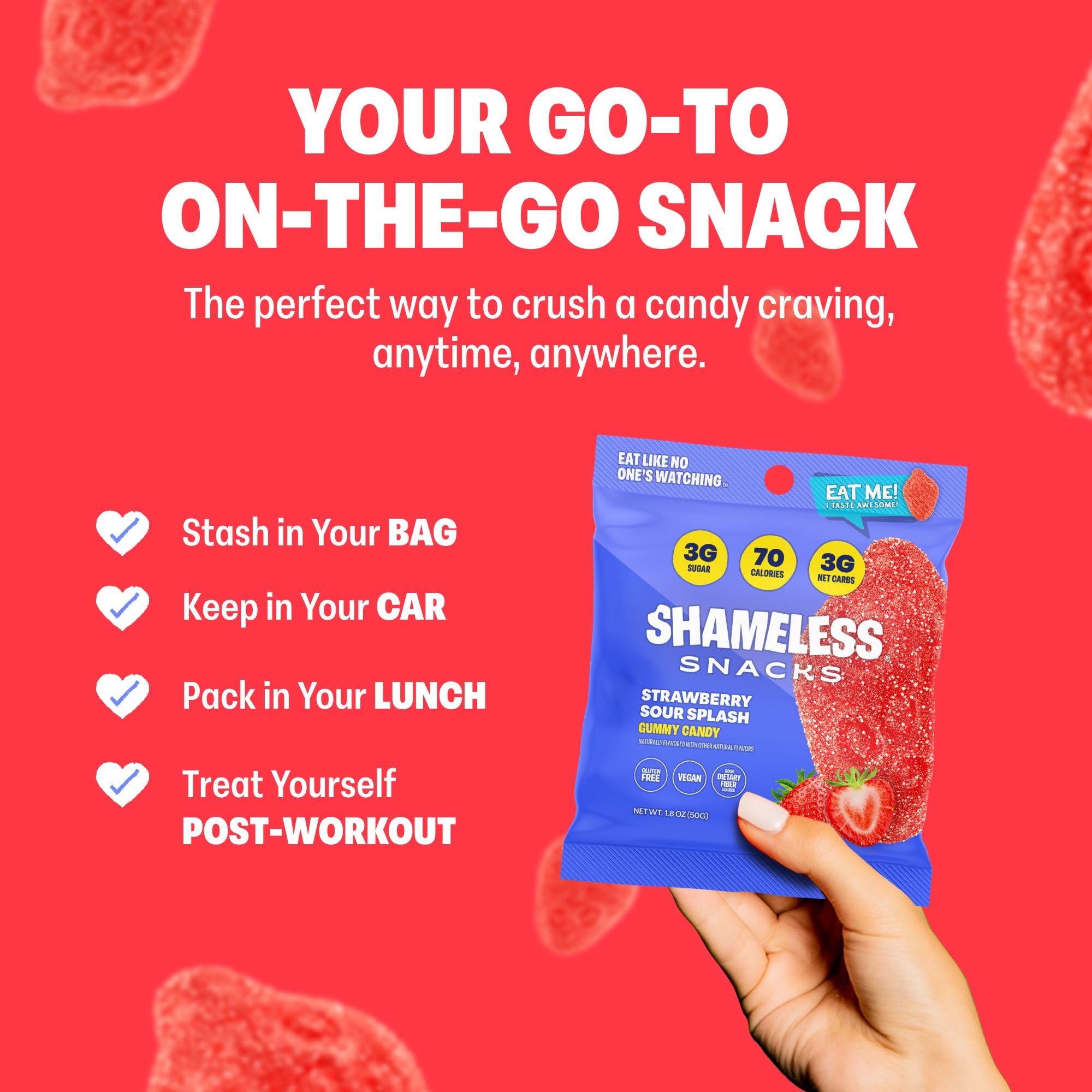Family road trip with Shameless snacks, a shareable, guilt-free treat.