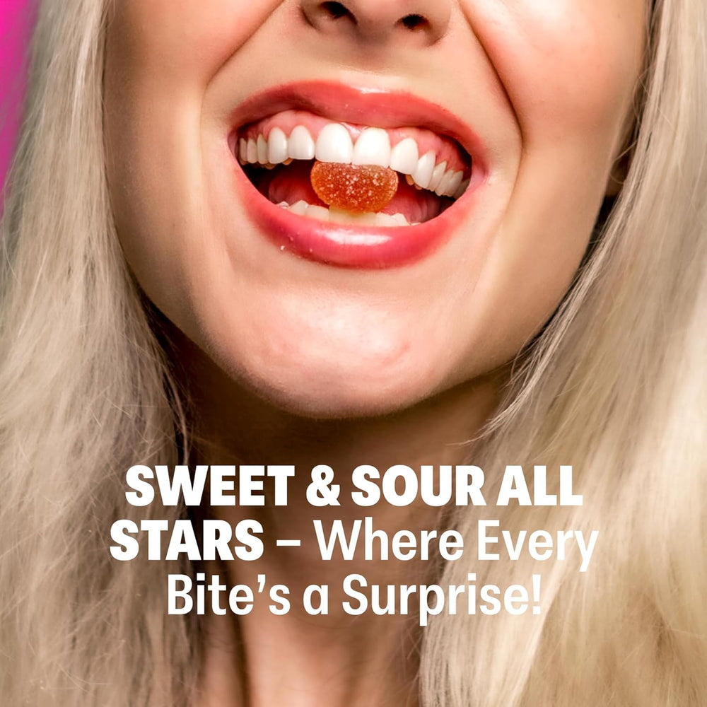Shameless Snacks Sweet & Sour All-Stars Watermelon gummy close-up