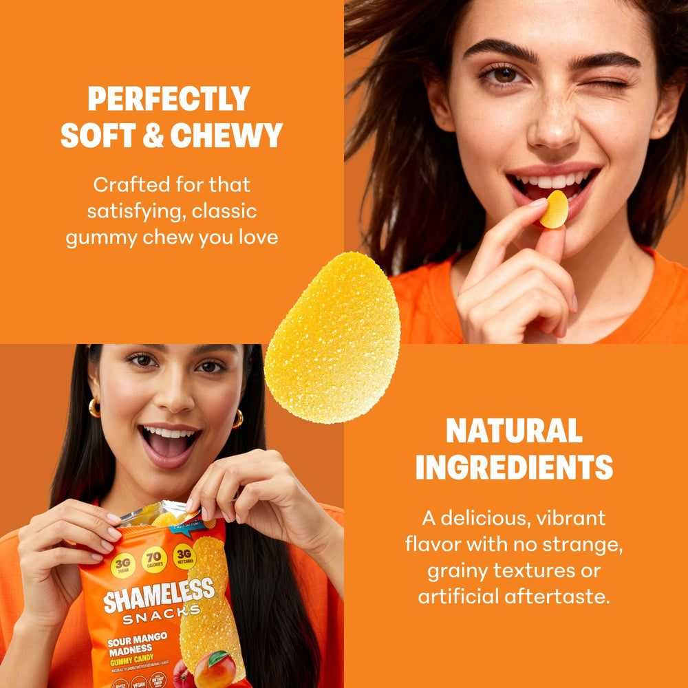 Shameless Sour Mango Madness individual serves for portion control