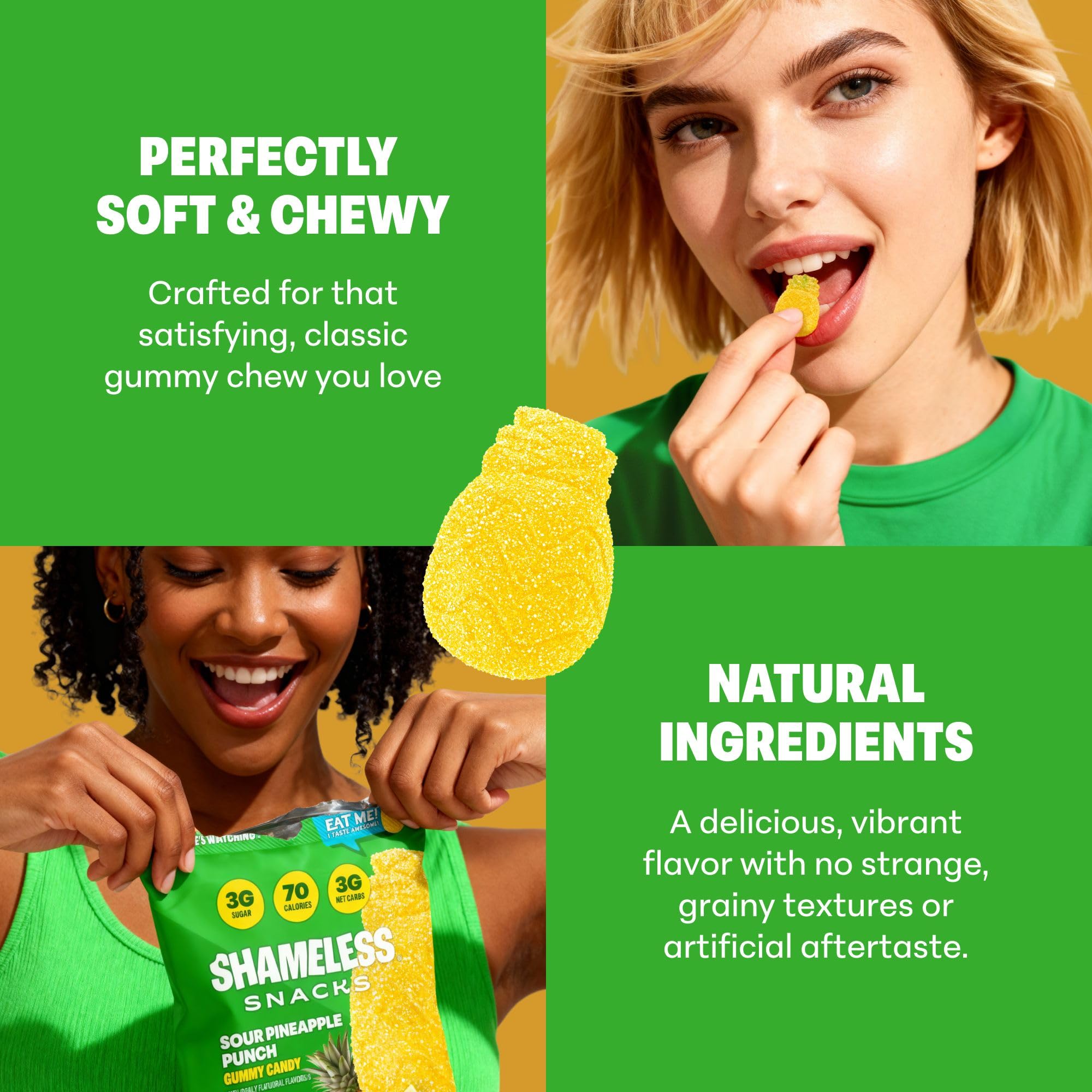 Shameless Sour Pineapple Punch on-the-go pack ideal for gym bag snacks