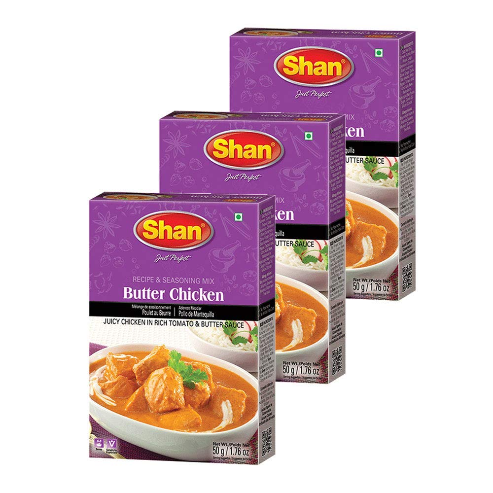 Shan Butter Chicken Mix box 3-pack for quick, consistent flavor