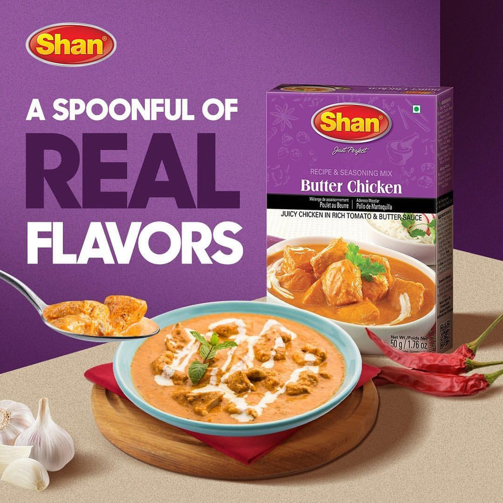 Shan Butter Chicken Mix sachet 50g ready-to-use spice pack