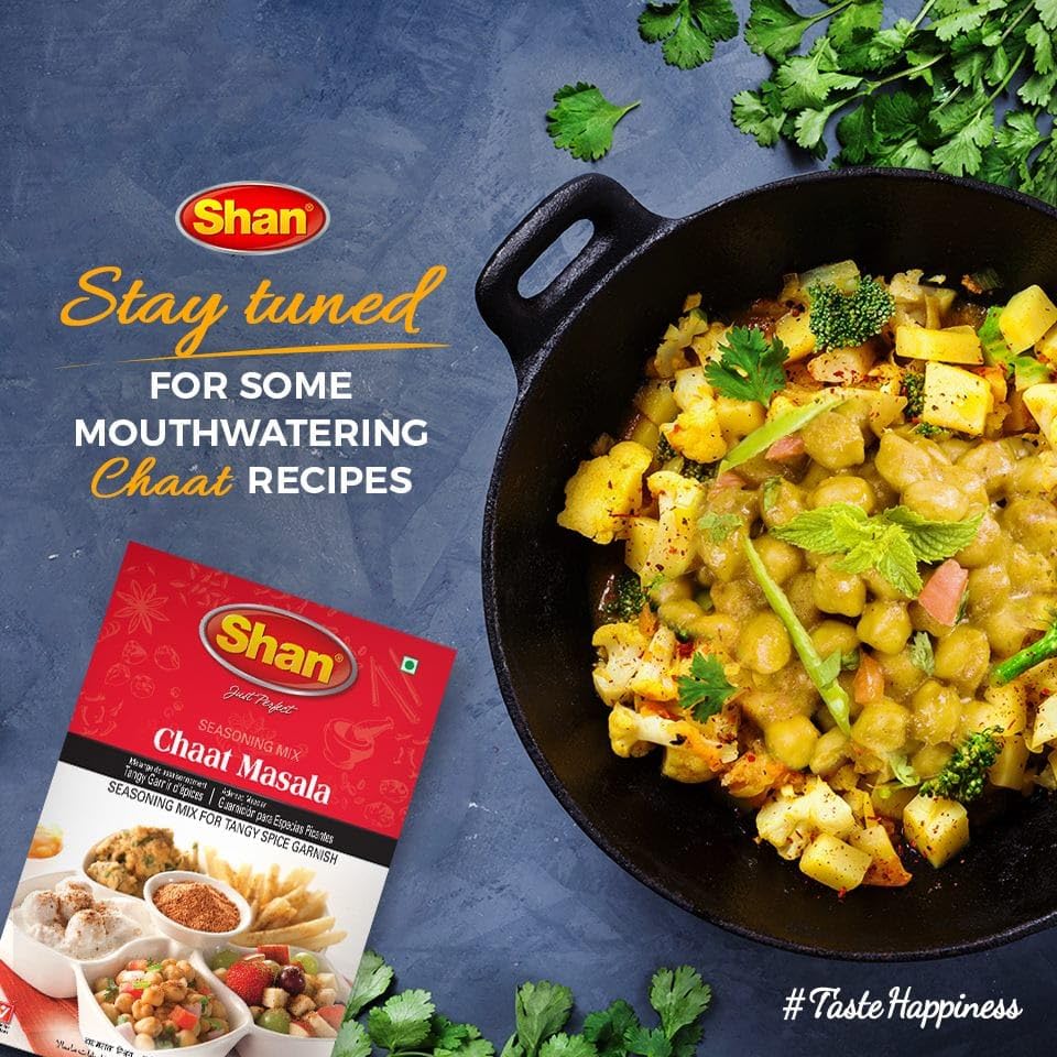 Fries sprinkled with Shan Masala for vibrant taste.
