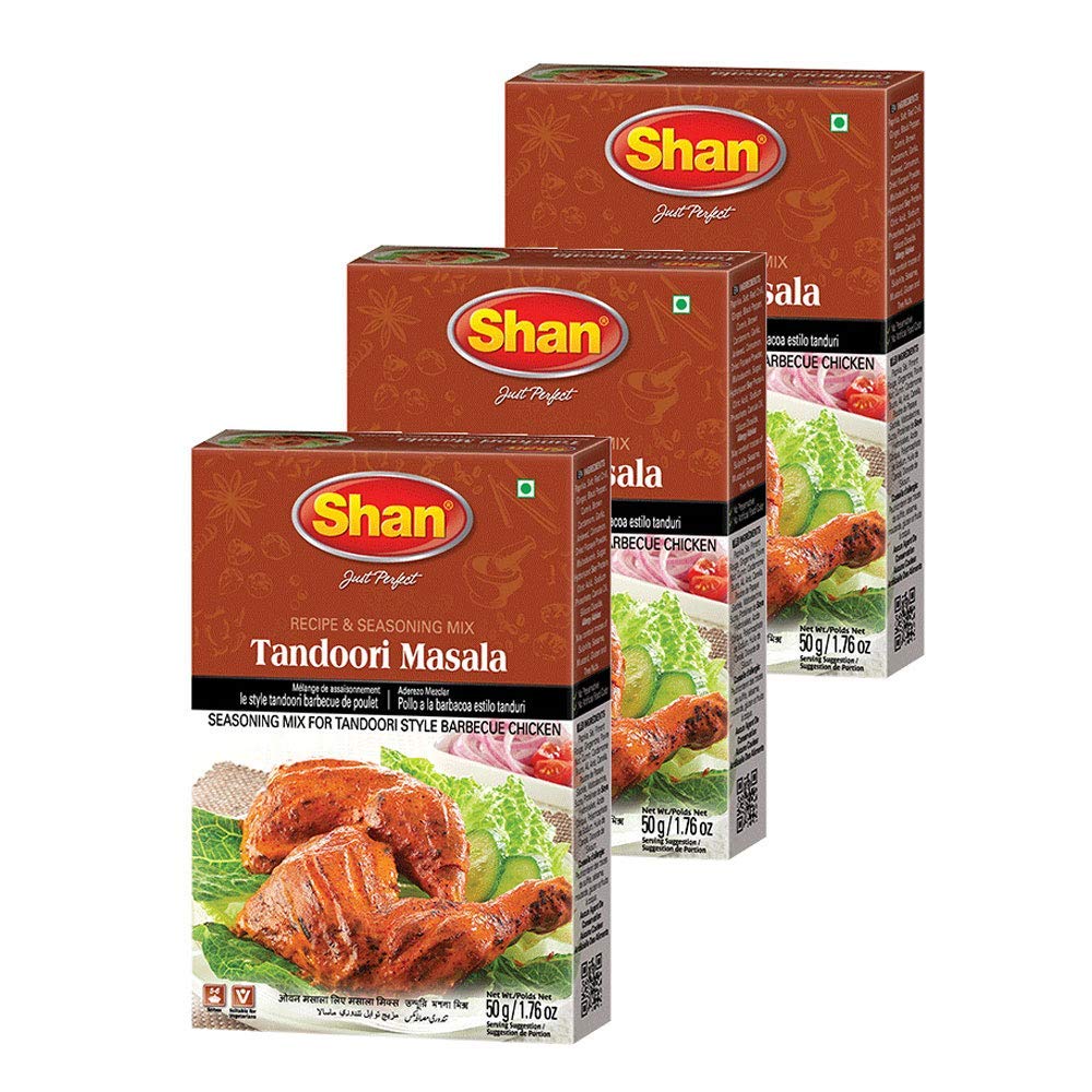 Shan Tandoori seasoning packaging box for quick weeknight meals