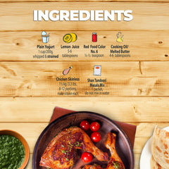 Yogurt glaze with Shan Tandoori mix for tender results