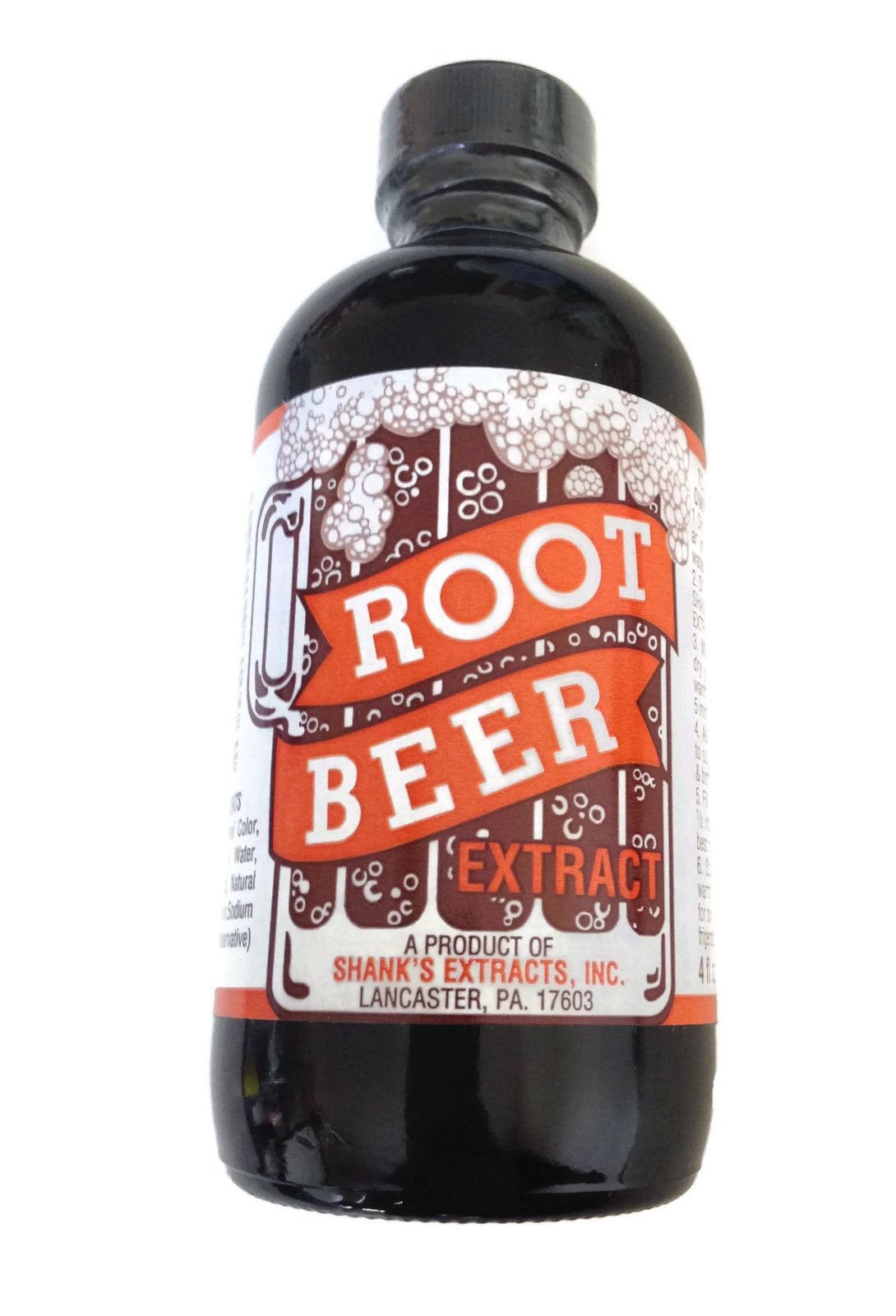Shank's Root Beer Extract bottle, ideal for quick homemade sodas.
