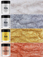Shanlinly rose gold edible glitter bottle brings elegant metallic gloss to pastries.
