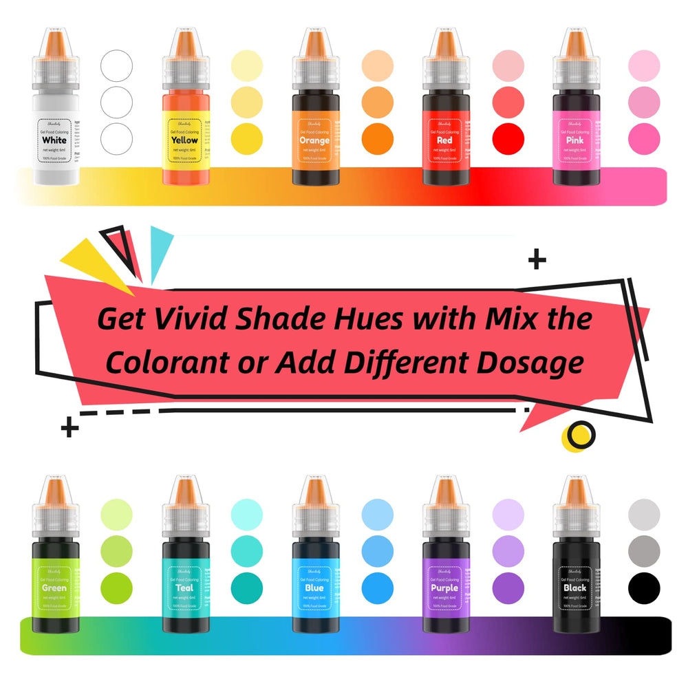 Shanlinly red and orange swatches demonstrate bright decorating options for desserts.