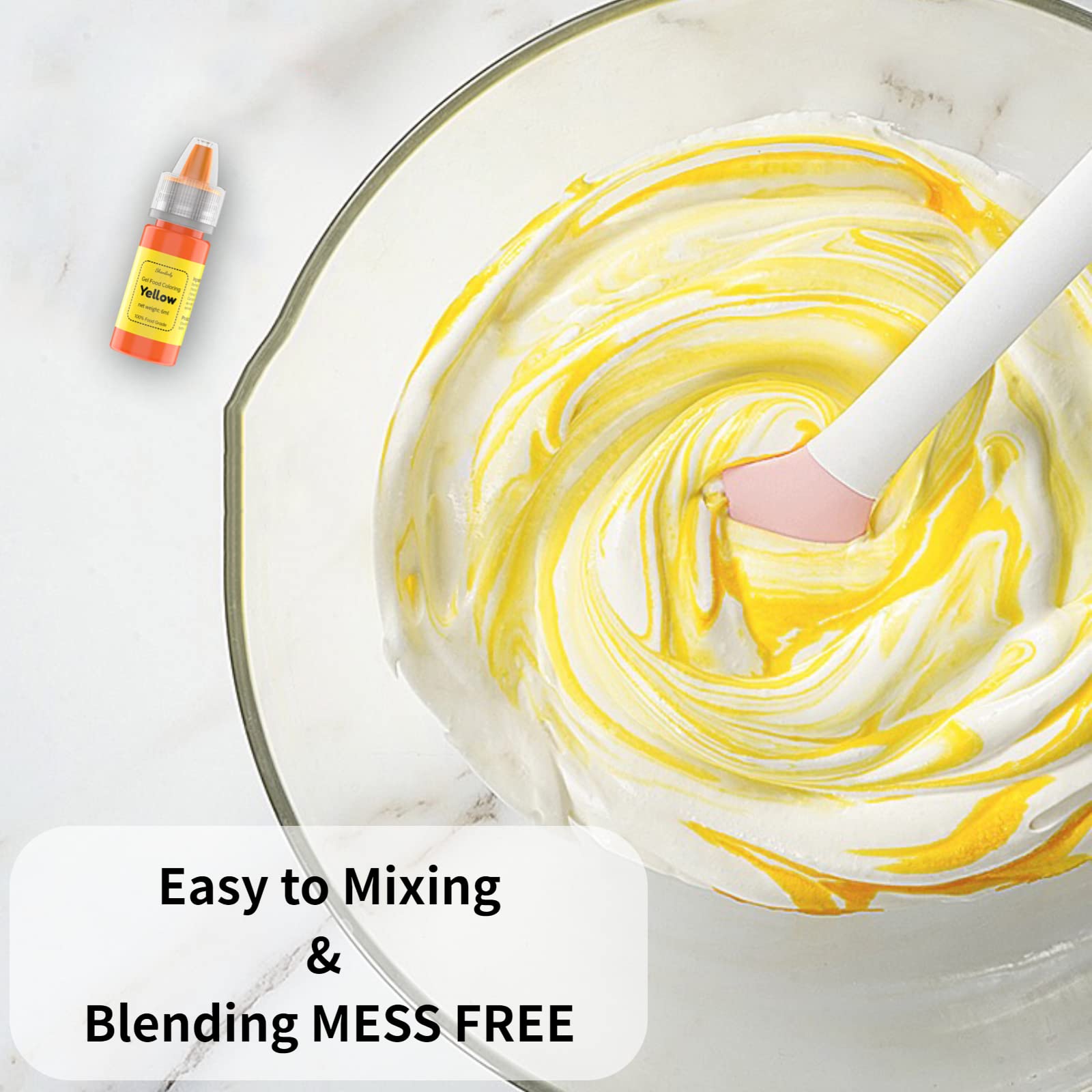 Shanlinly white color sample highlights flavor-free compatibility with icings.