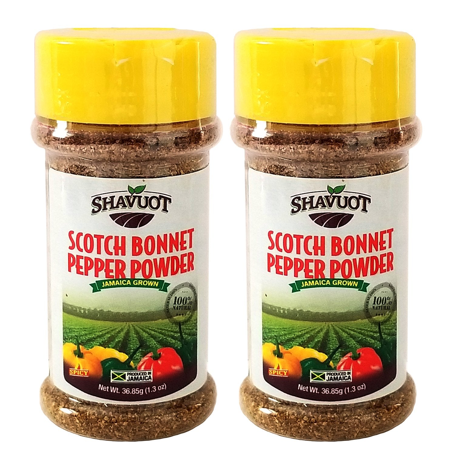 Shavuot Scotch Bonnet pepper powder being sprinkled to add vibrant color and aroma