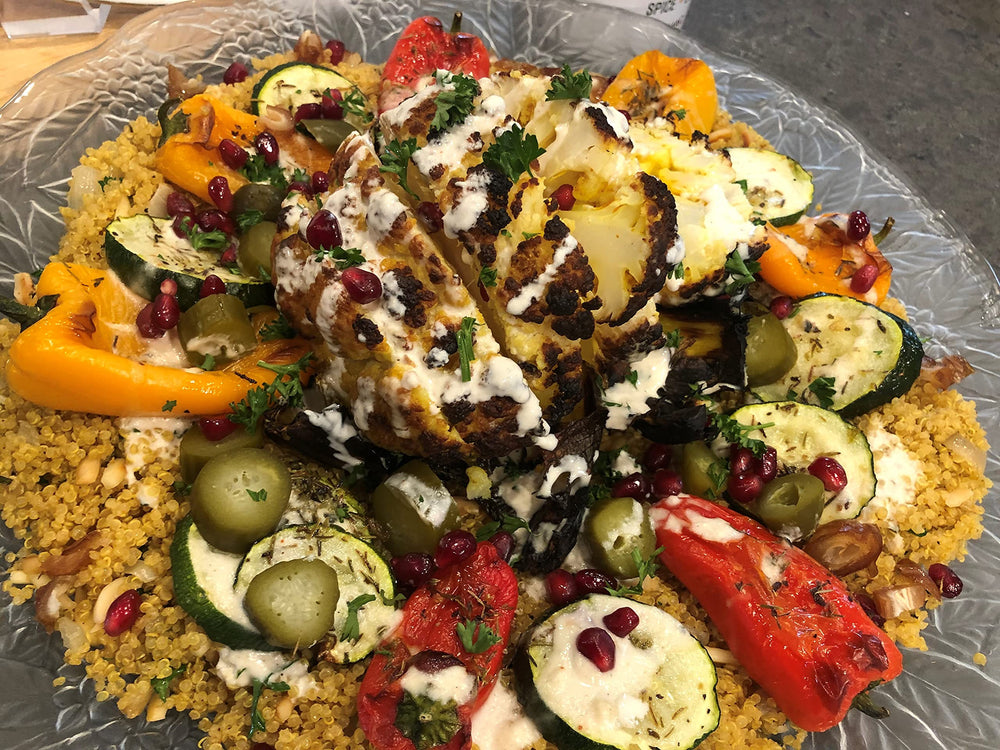 Shawarma spice jar on kitchen counter ready for quick, flavorful meals.