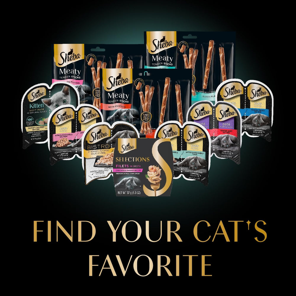 Sheba Selections Filets in Broth cups simplify quick, on-the-go feedings
