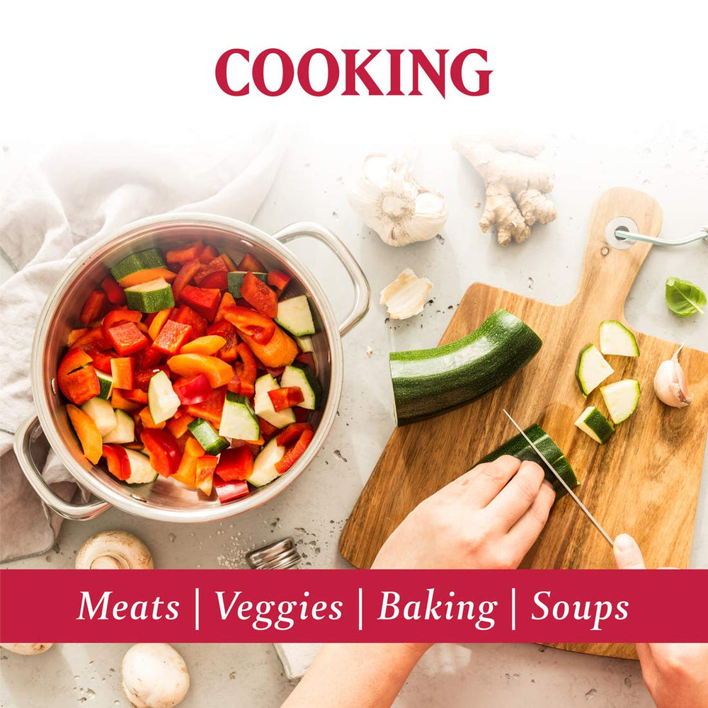 Sherpa Pink Himalayan Salt in a pot of soup to add savory depth.