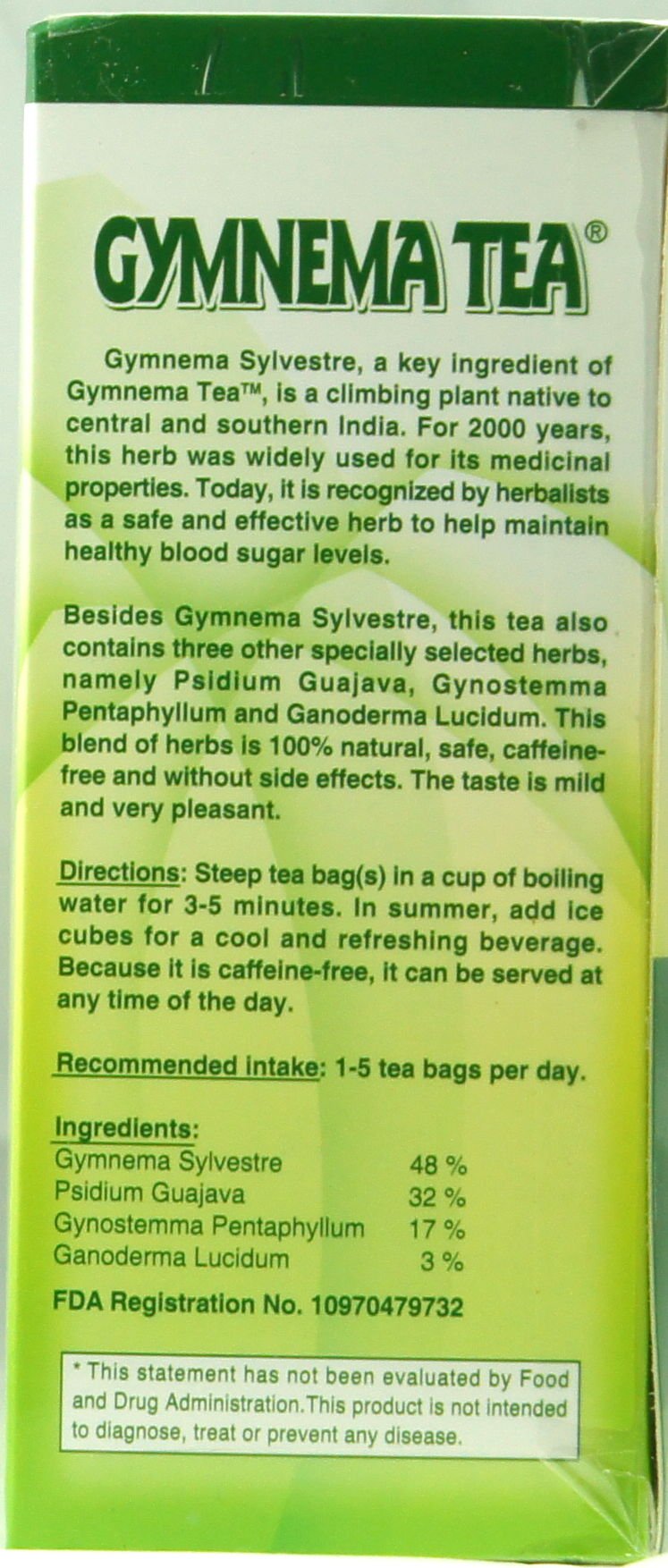 Shigu Mountain Gymnema Tea herbal blend sachet for caffeine-free sipping