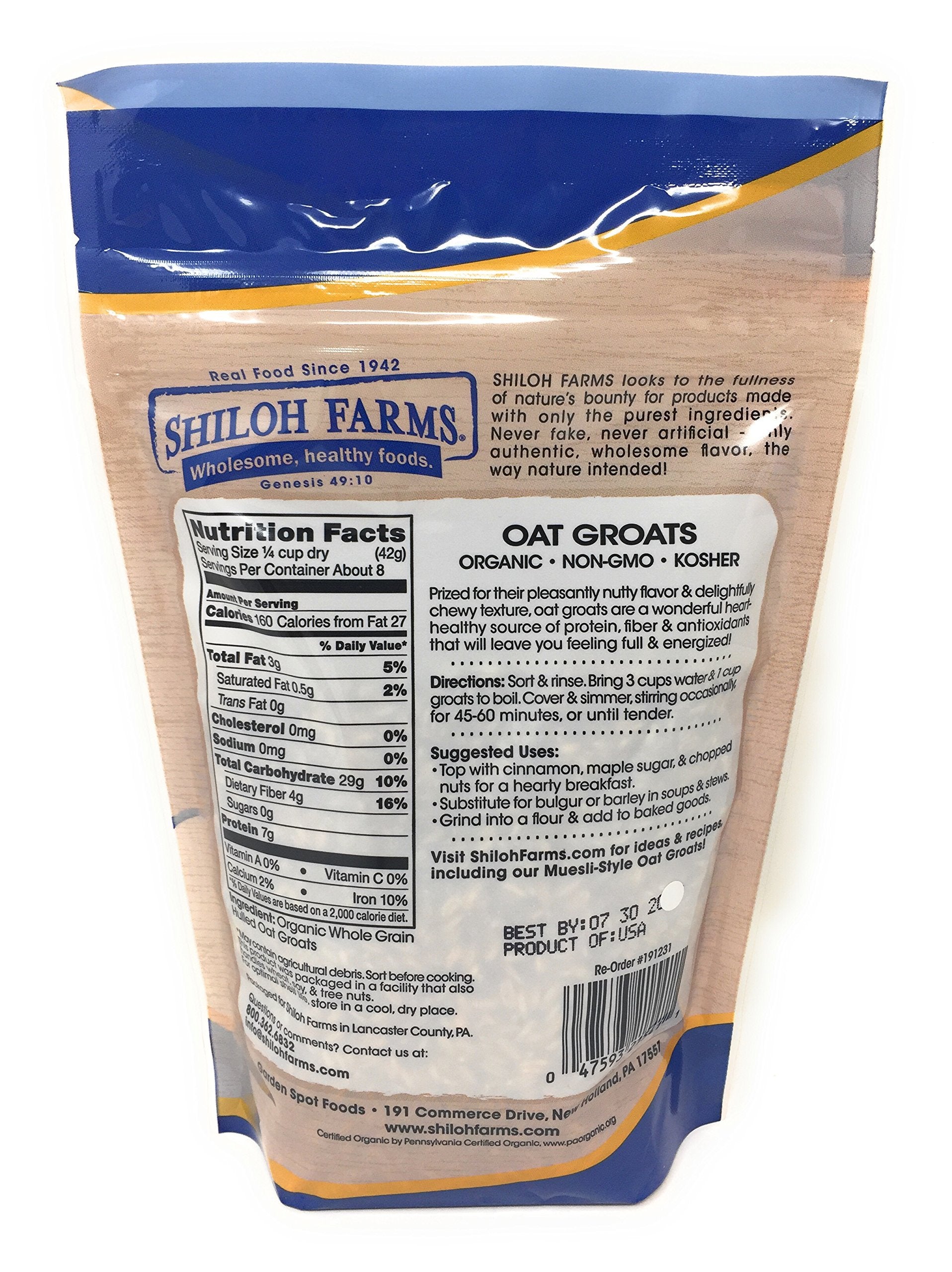 Shiloh Farms oat groats close-up showing nutty aroma and texture