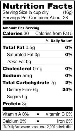 Shiloh Farms Organic Fine Wheat Bran close-up texture highlighting fine particle quality for baking.