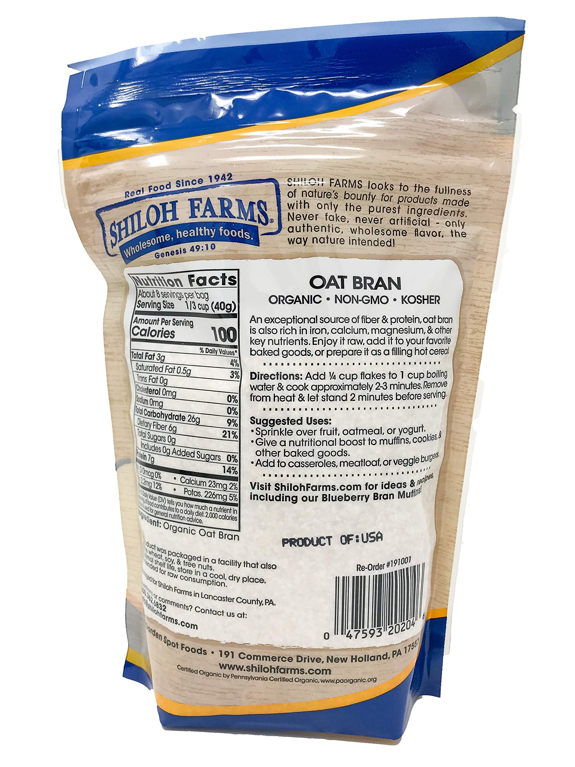 Shiloh Farms Organic Oat Bran porridge on stove for quick breakfast.