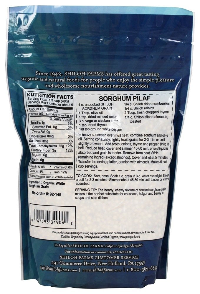 Shiloh Farms Organic Sorghum popped kernels as a gluten-free snack option.