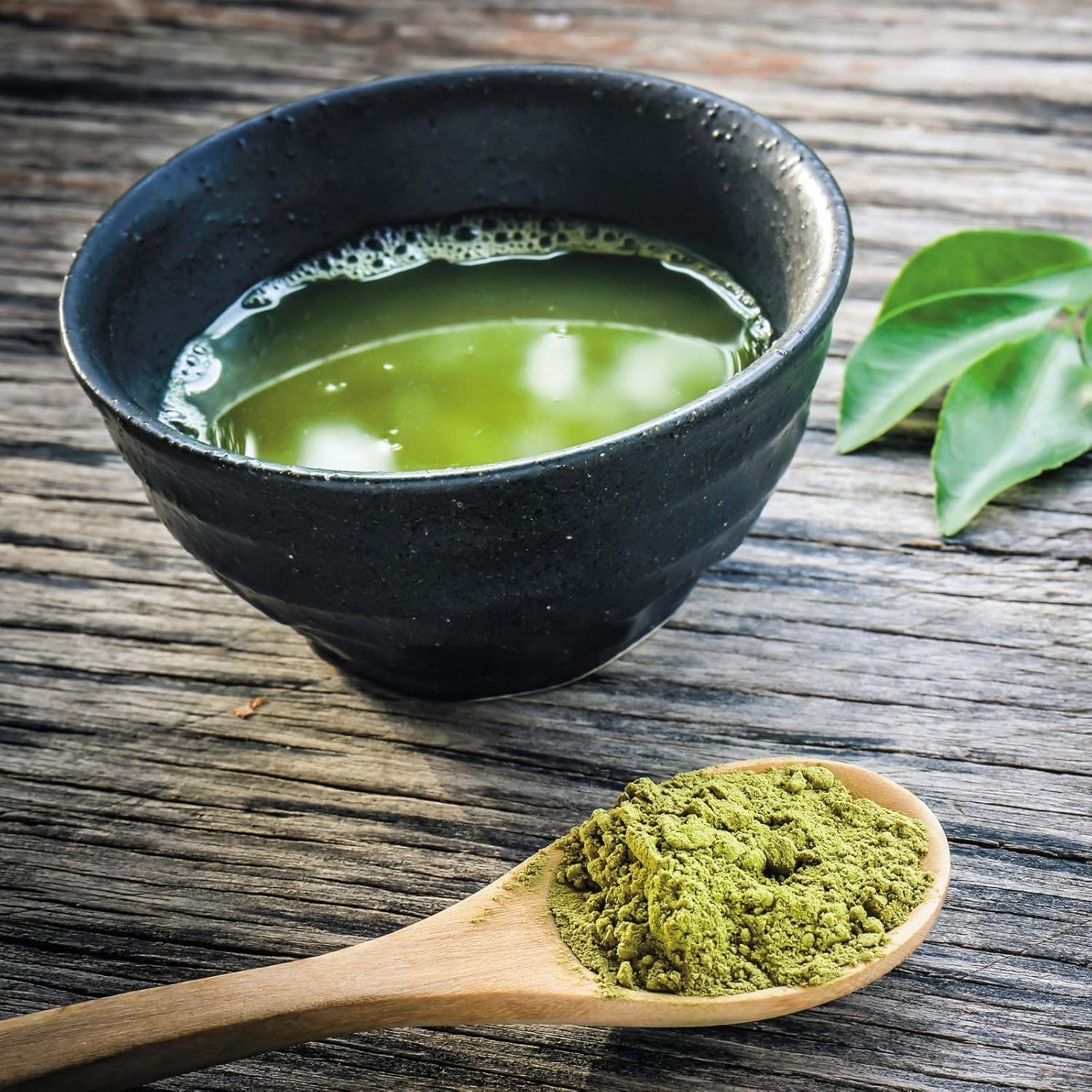 Shimane Organic Farm Mulberry Matcha latte with soy milk, creamy and aromatic.