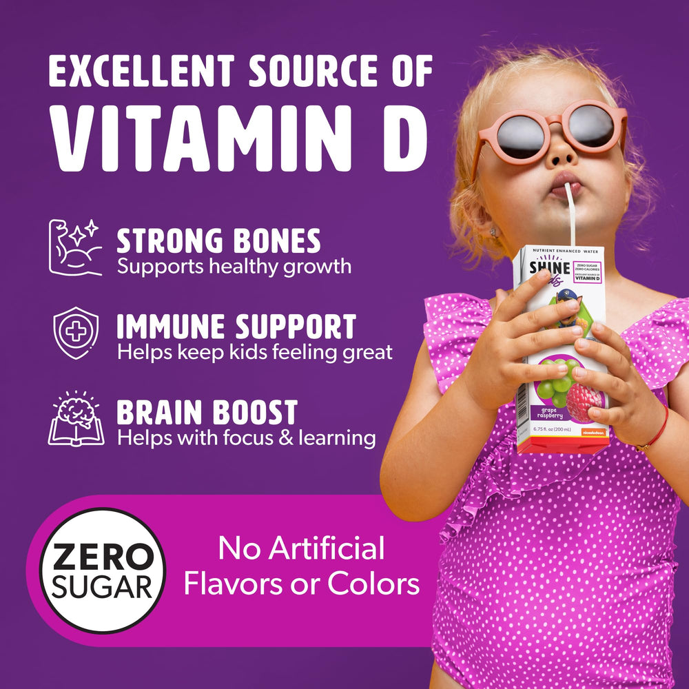 Electrolyte-friendly ShineWater kid hydration juice box for active days