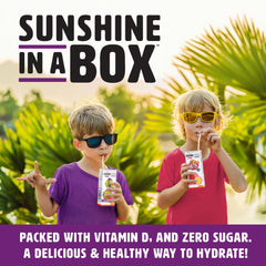 Organic ShineWater kids juice box with grape raspberry flavor