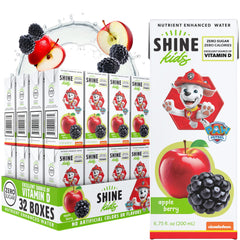 ShineWater Paw Patrol Apple Berry juice box 32-pack for kid hydration
