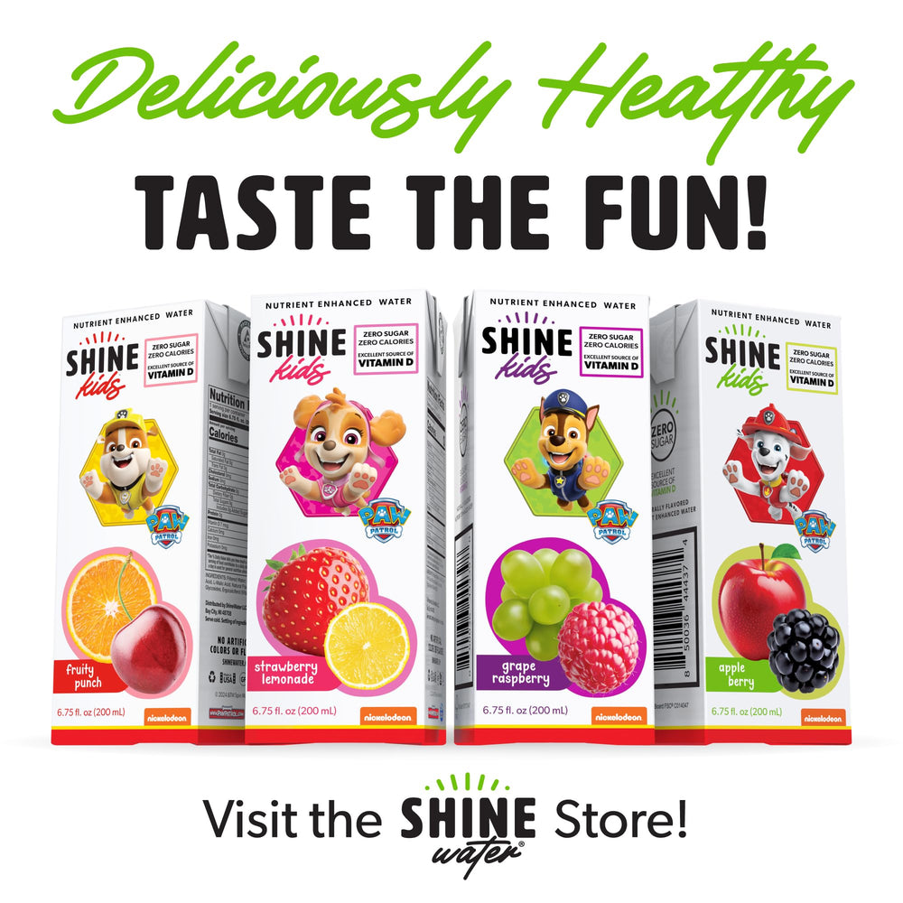 ShineWater Paw Patrol Apple Berry kid enjoying drink on the go