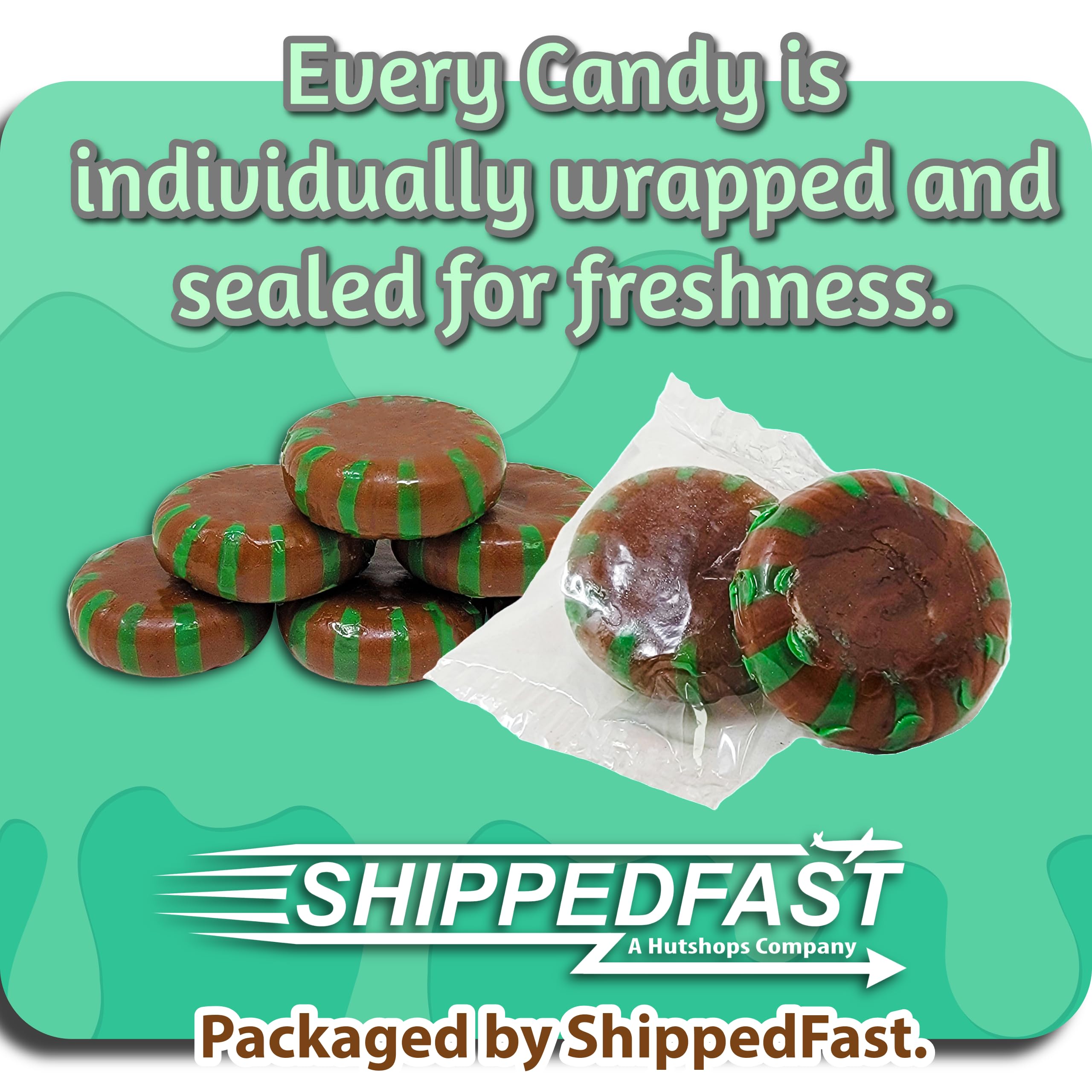 Shippedfast Chocolate Starlight Mint Candy in a 1lb bag for bulk snacking.