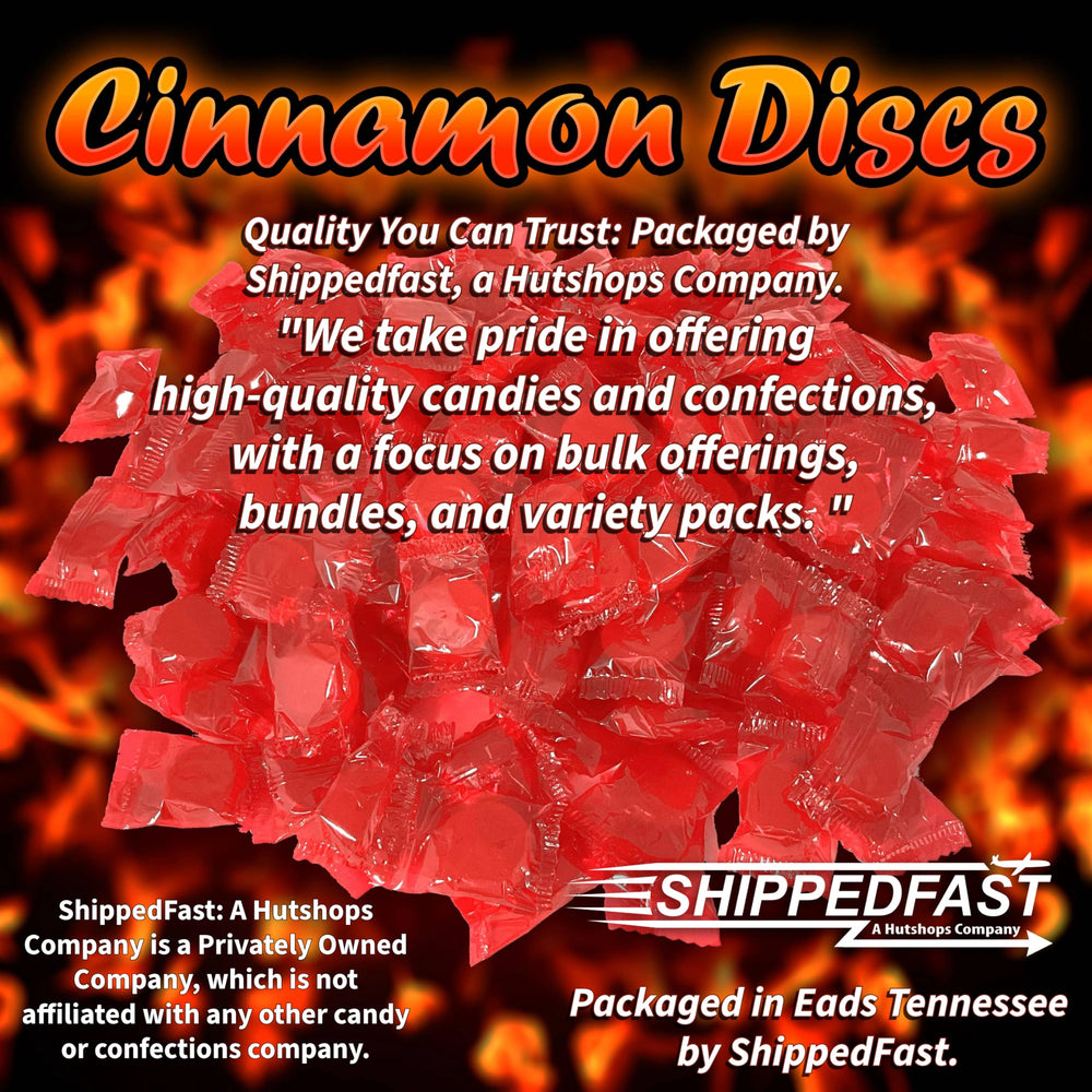 ShippedFast Cinnamon Discs bag on countertop invites easy everyday snacking