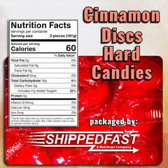 Shippedfast Cinnamon Discs individually wrapped pieces for on-the-go snacking.