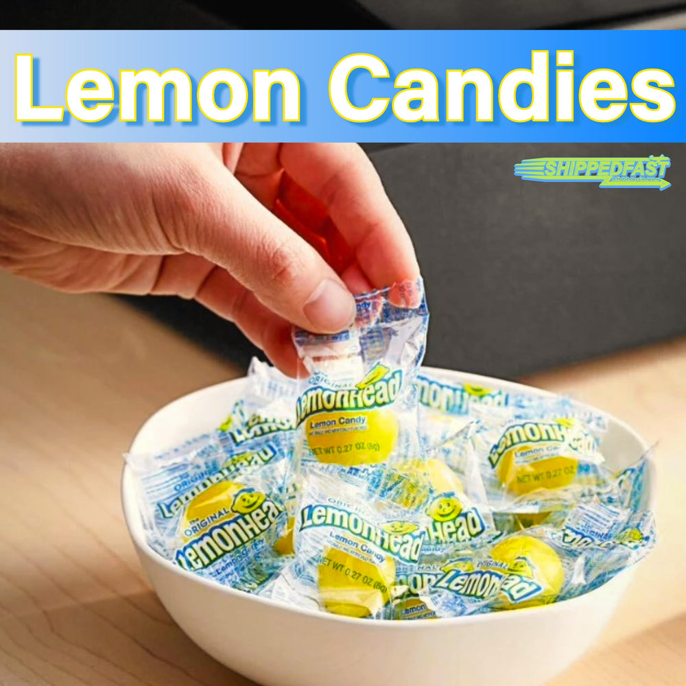 Shippedfast Lemon Candy event display with bright citrus candies