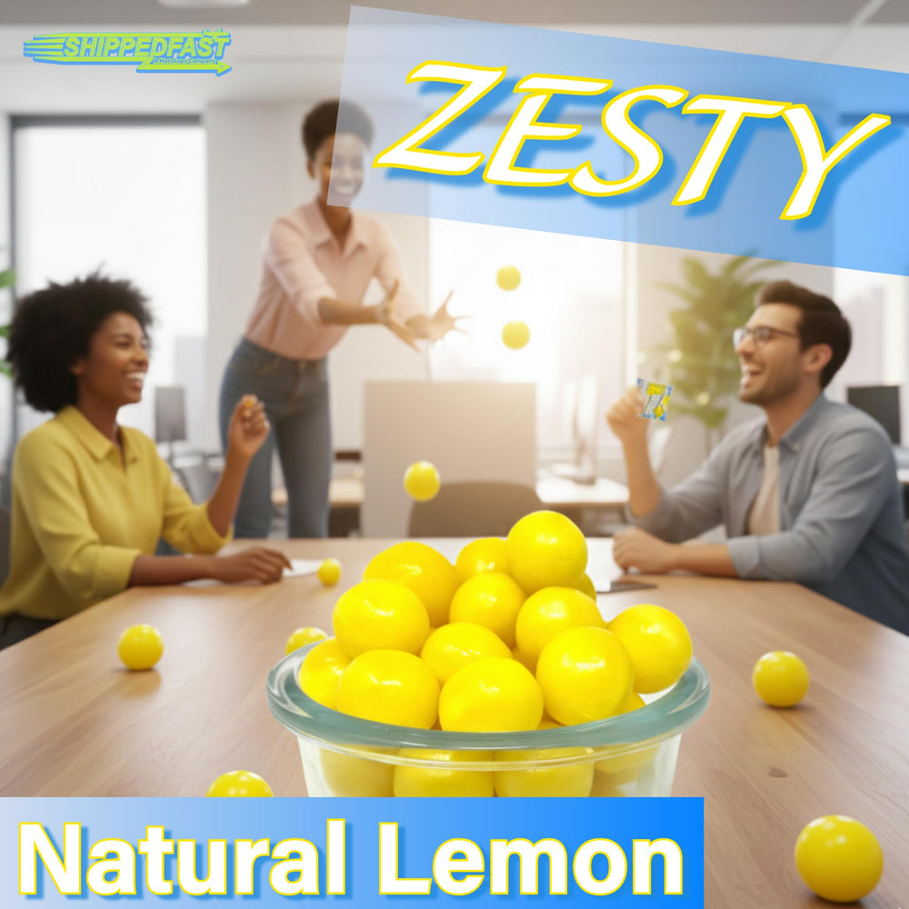 Shippedfast Lemon Candy office snack on desk setup